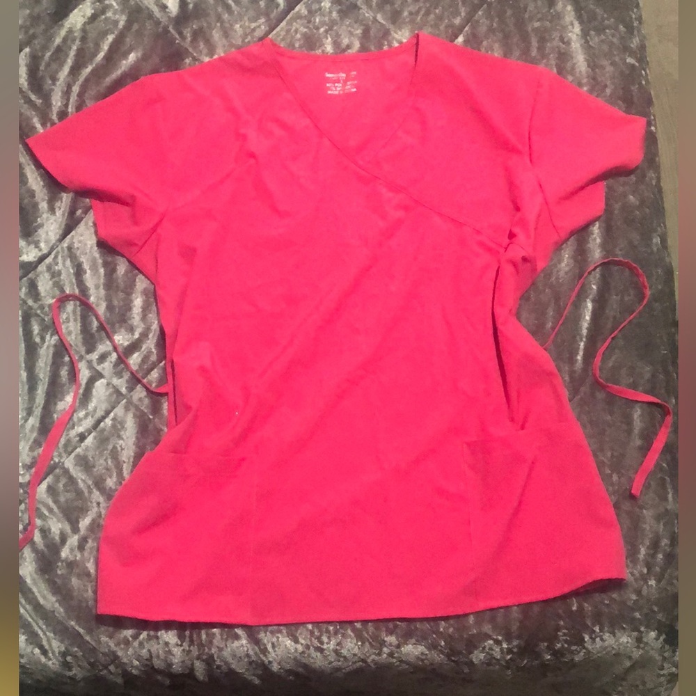 Pink scrub top